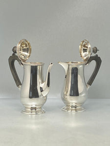 Pair of Sterling Silver Cafe au Lait Pots by Elkington