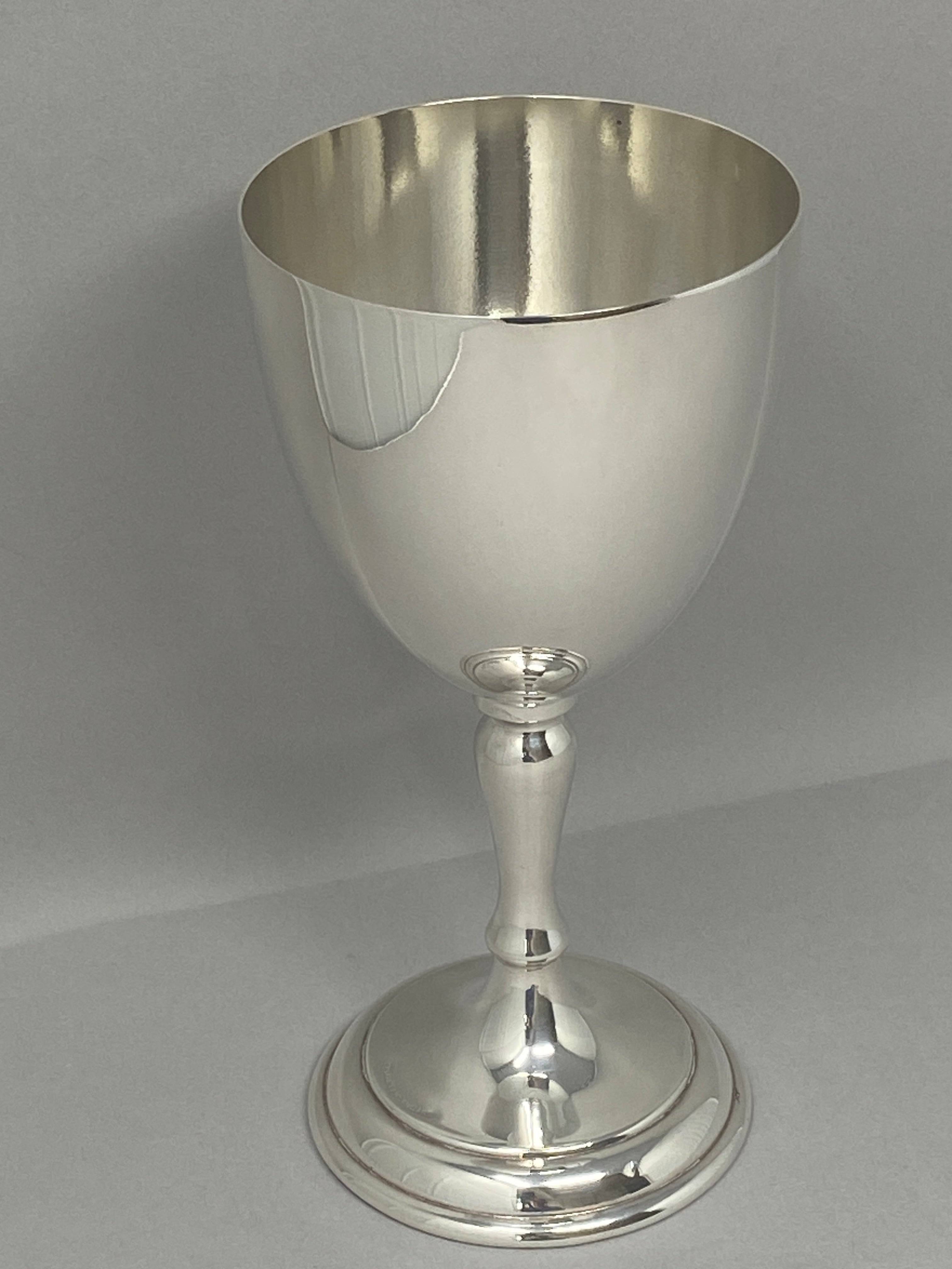 Antique Silver Plated Large Goblet