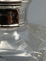 Load image into Gallery viewer, Sterling Silver Collar Decanter with Cut Glass
