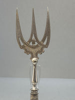 Load image into Gallery viewer, Antique Victorian Silver Plate &amp; Mother Of Pearl Serving Fork
