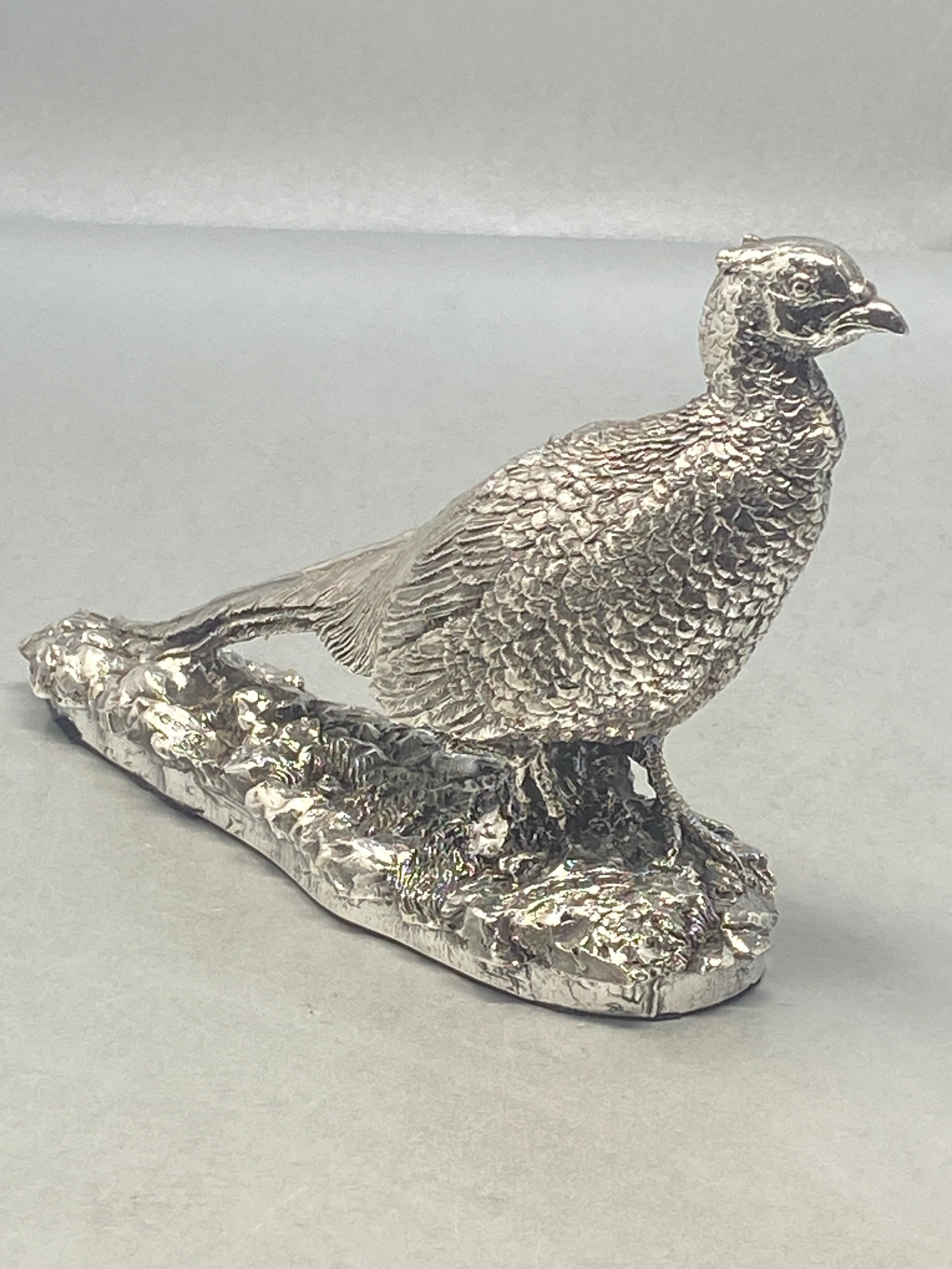 Sterling Silver Pheasant - full english hallmark