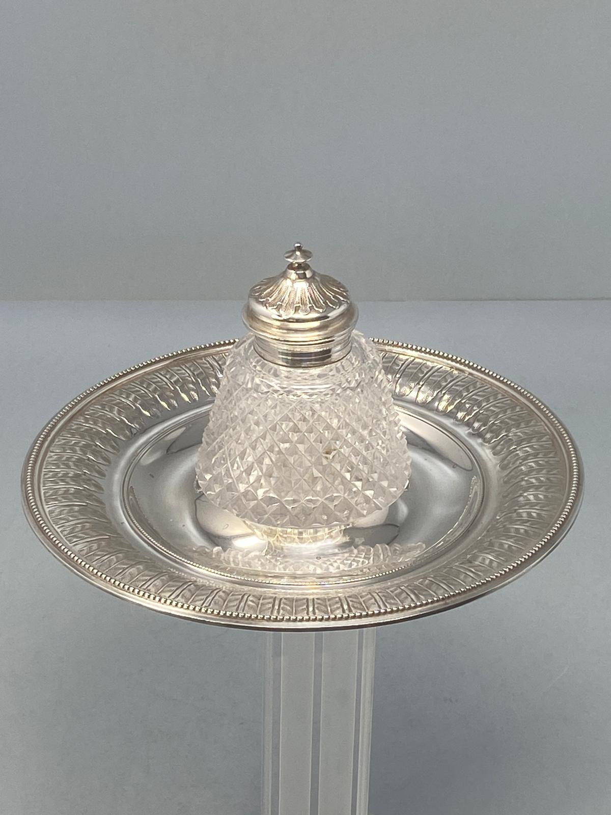 Antique Silver Plated Inkstand