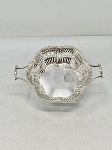 Antique Sterling Silver Pierced Sweet Dish