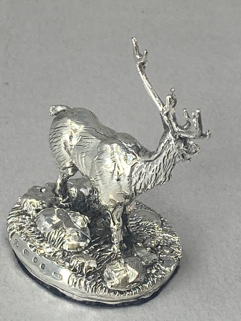 Sterling Silver Stag Model - full english hallmark