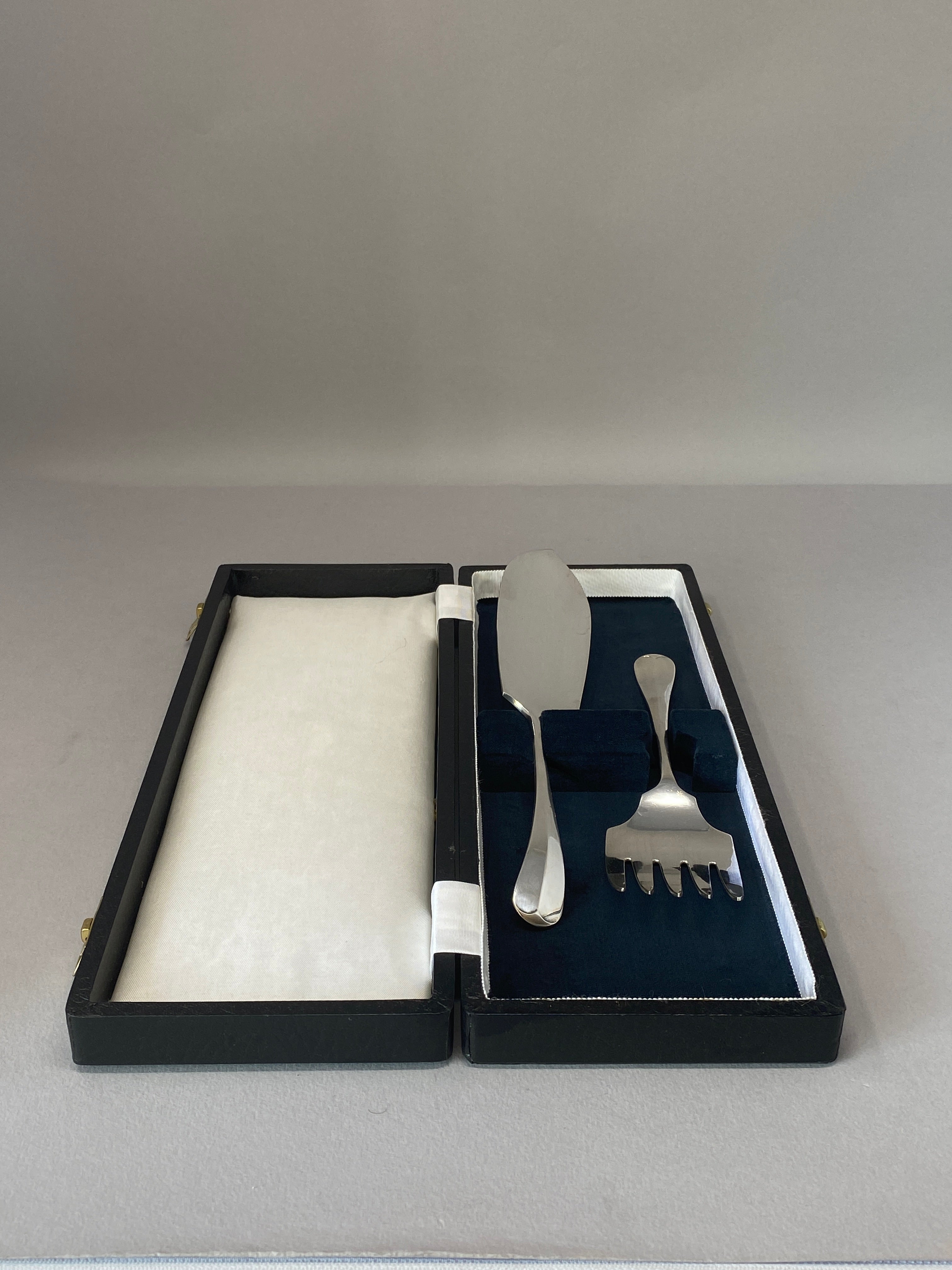 Pair of Antique Mappin & Webb Silver Plated Fish Servers