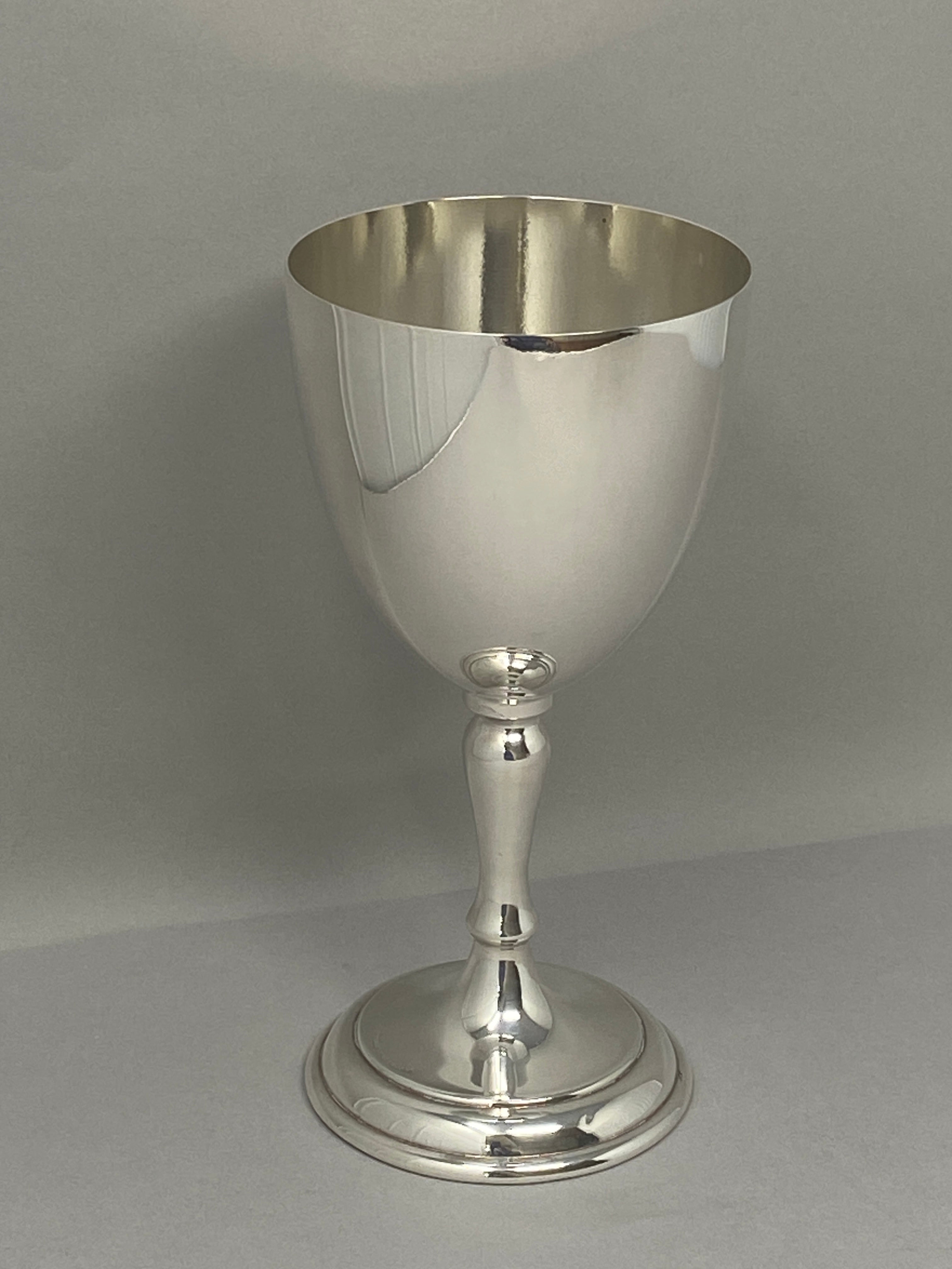 Antique Silver Plated Large Goblet