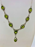 Load image into Gallery viewer, Silver and Peridot Necklace
