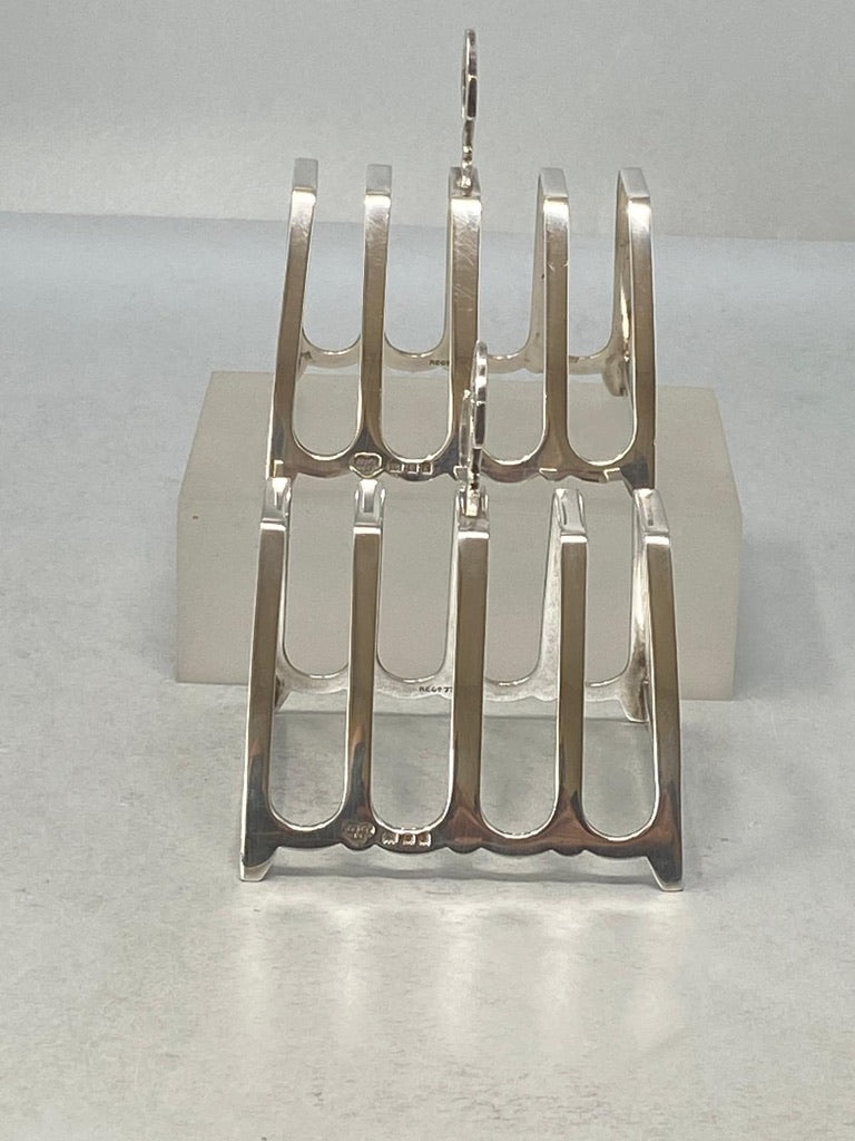 Pair of 5 Bar Toast/Letter Racks by Goldsmiths & Silversmiths Co