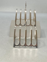 Load image into Gallery viewer, Pair of 5 Bar Toast/Letter Racks by Goldsmiths &amp; Silversmiths Co
