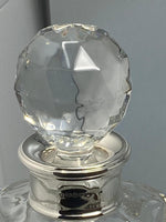 Load image into Gallery viewer, Sterling Silver Collar Decanter with Cut Glass
