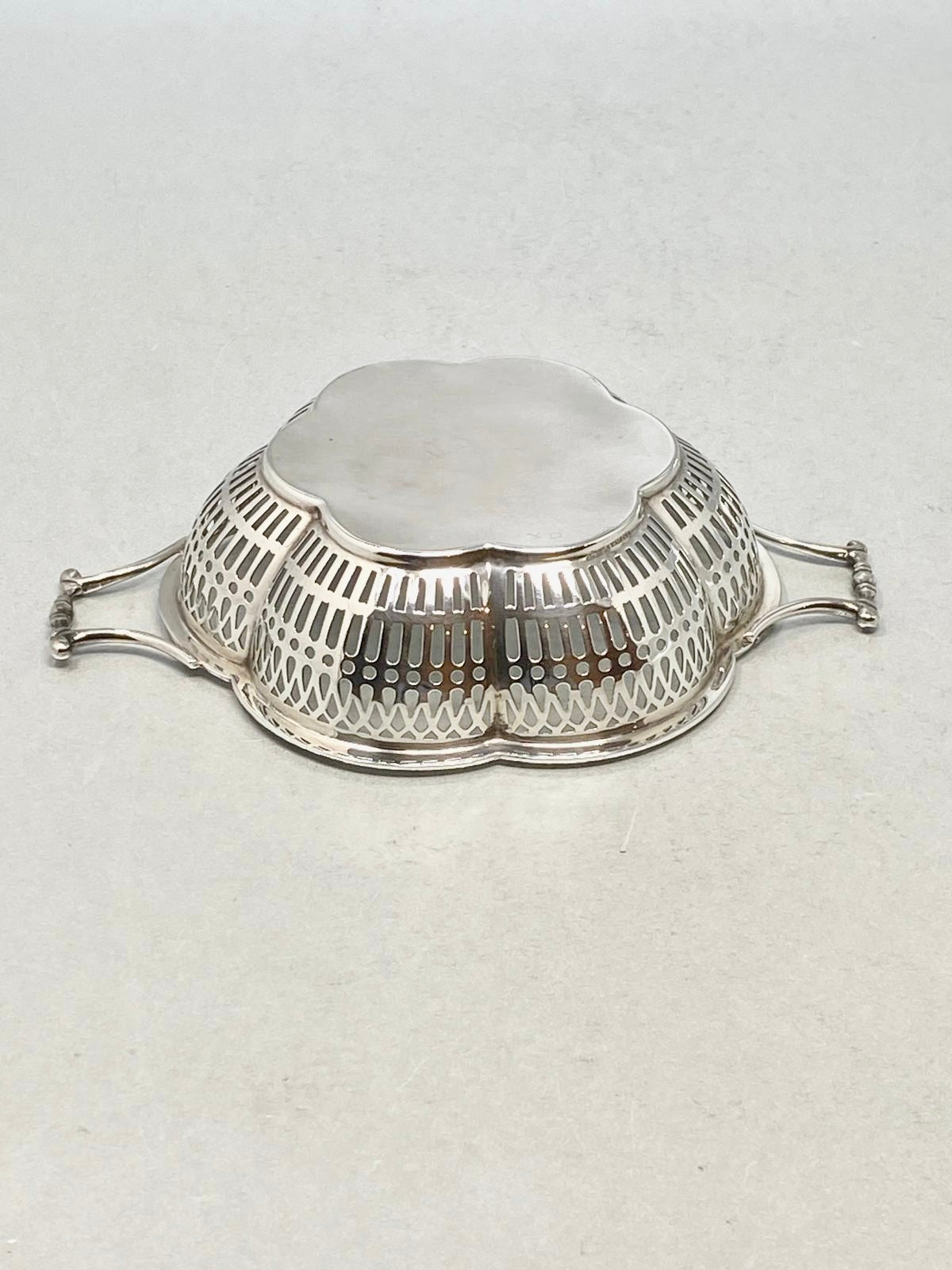 Antique Sterling Silver Pierced Sweet Dish