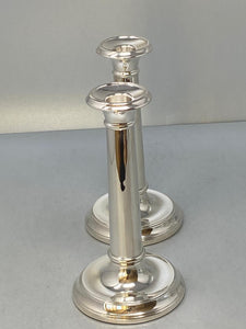 Pair of 8 inch/20 cms Sterling Silver Candlesticks