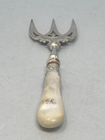 Load image into Gallery viewer, Antique Victorian Silver Plate &amp; Mother Of Pearl Serving Fork
