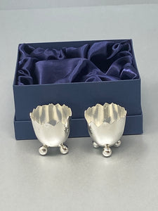 Antique 800 Sterling Silver Egg Cups