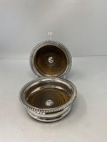 Load image into Gallery viewer, Pair of Antique Victorian Silver Plated Wine Coasters
