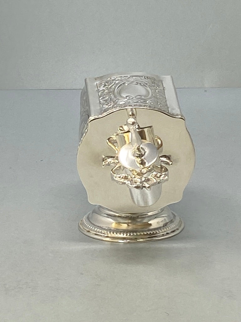 Antique Silver Plated Scuttle with Scoop