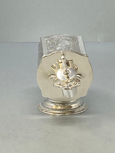 Antique Silver Plated Scuttle with Scoop