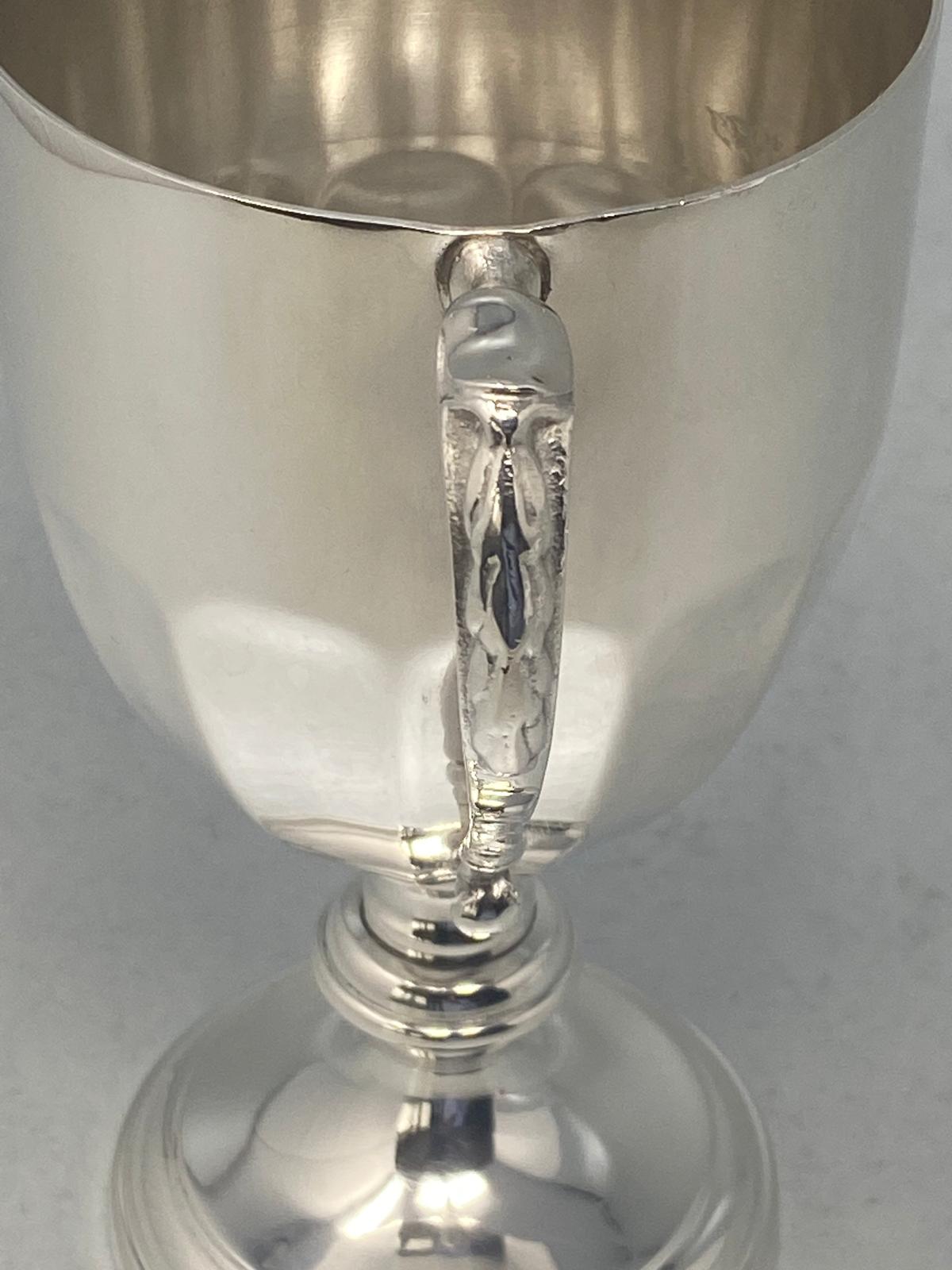 Antique Silver Plated Two Handled Panelled Cup/Trophy