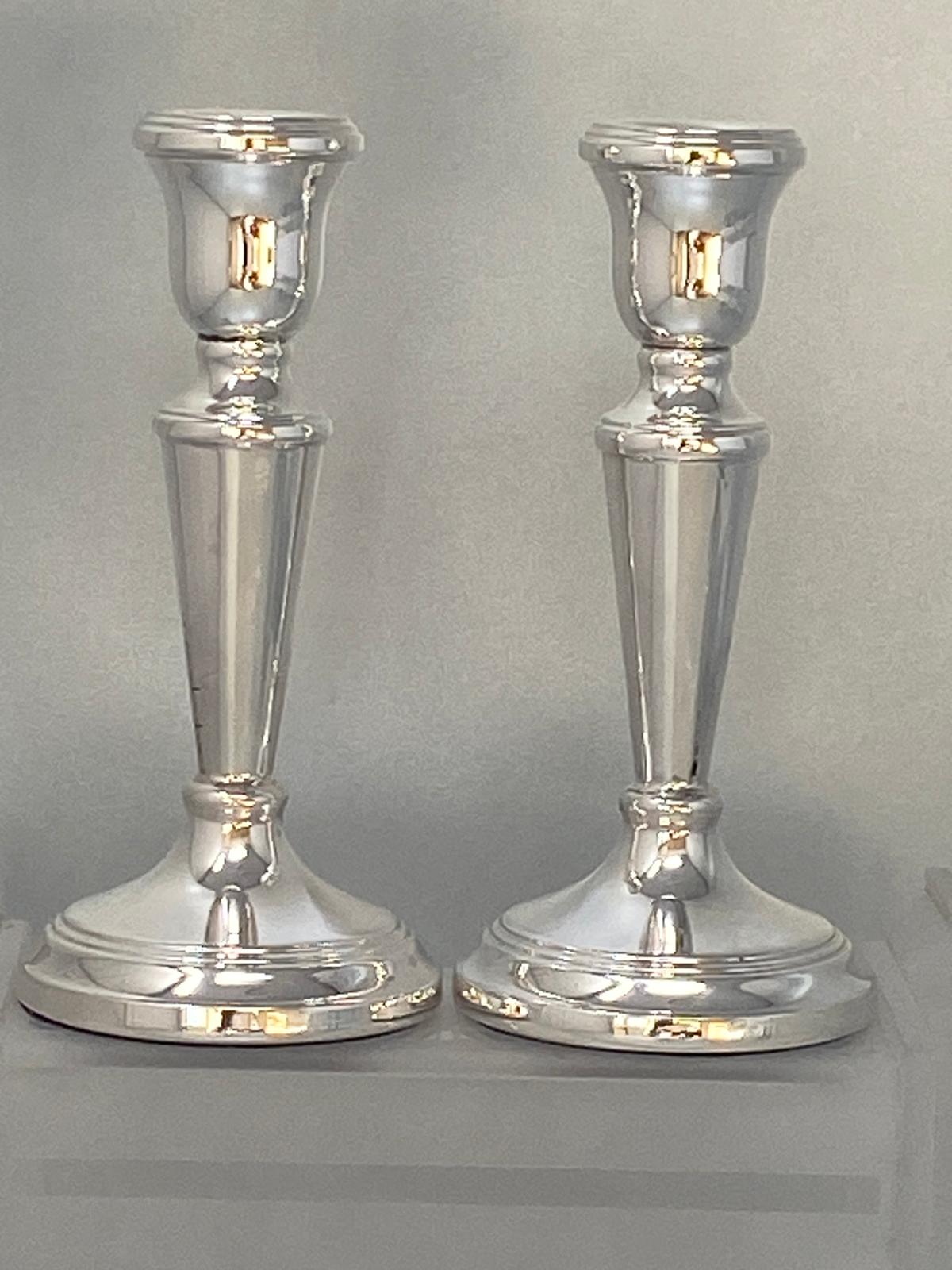 Pair of Sterling Silver Candlesticks