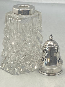 Sterling Silver and Crystal Glass Sugar Caster