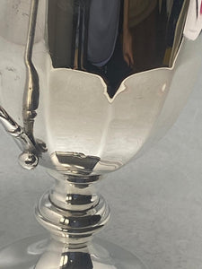 Antique Silver Plated Two Handled Panelled Cup/Trophy