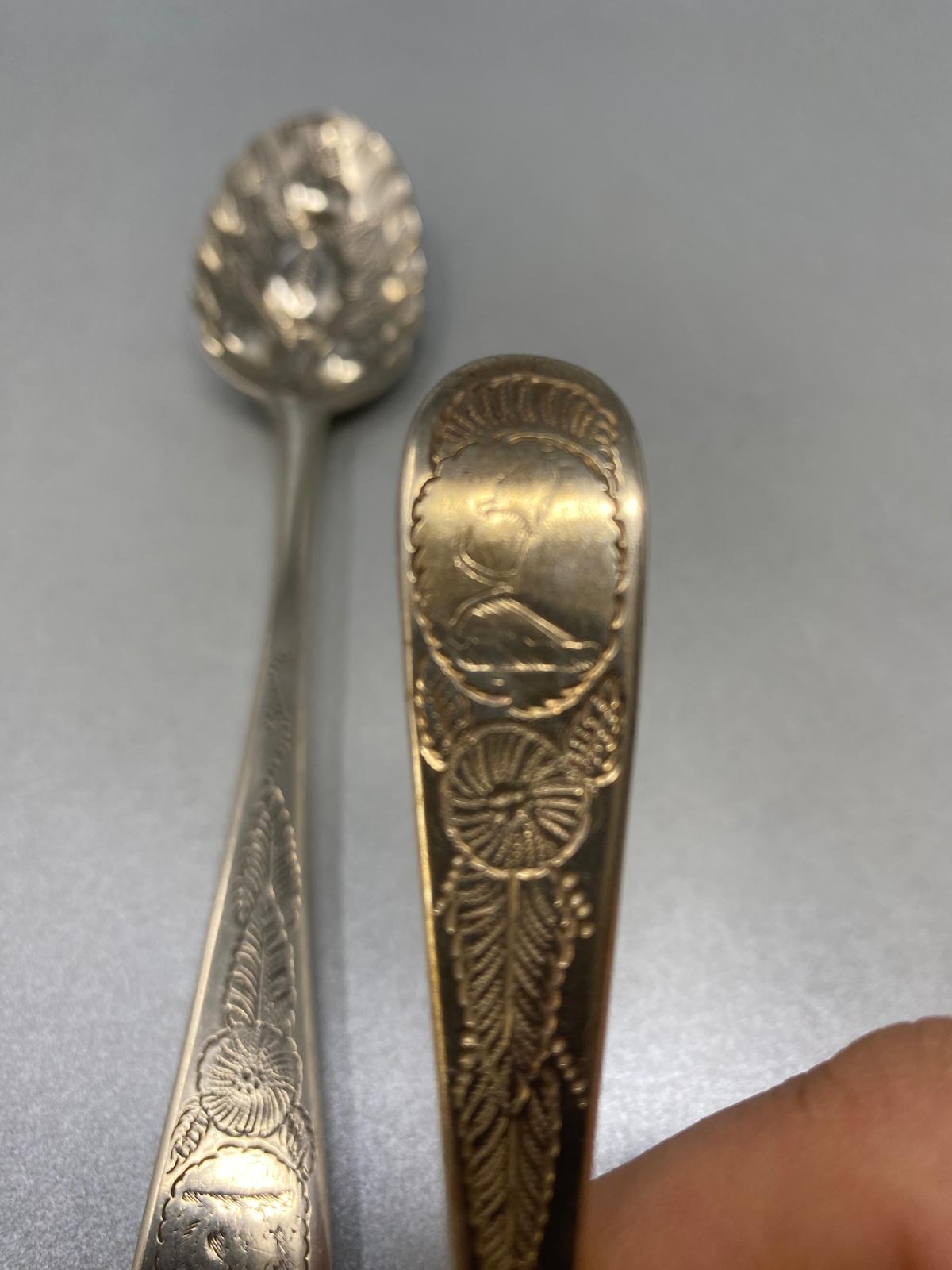 Antique Georgian Pair of Berry Spoons