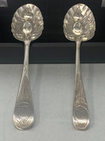 Load image into Gallery viewer, Antique Georgian Pair of Berry Spoons
