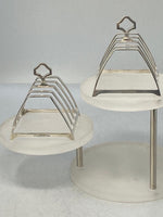 Load image into Gallery viewer, Pair of 5 Bar Toast/Letter Racks by Goldsmiths &amp; Silversmiths Co
