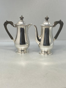 Pair of Sterling Silver Cafe au Lait Pots by Elkington