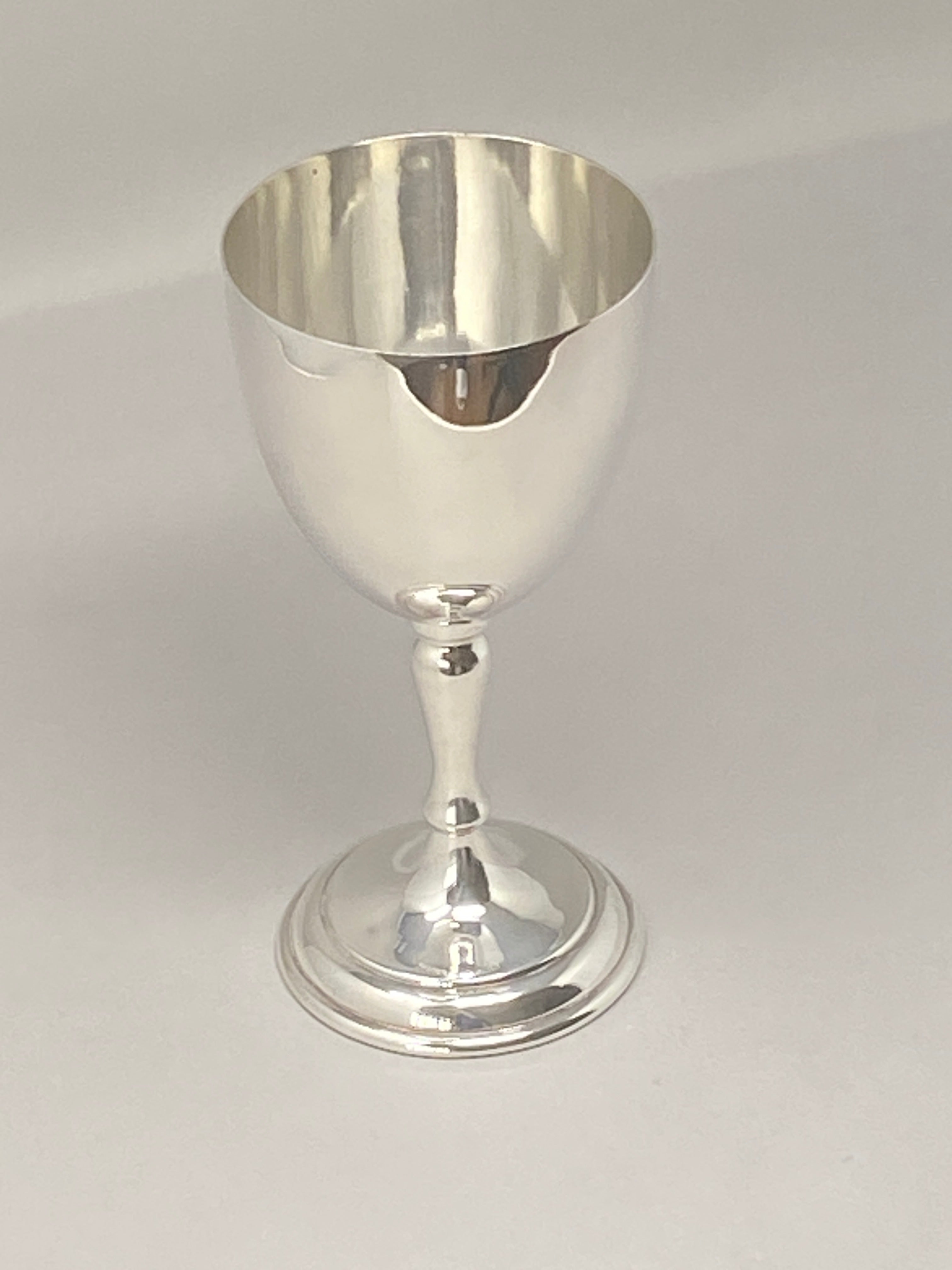 Antique Silver Plated Large Goblet