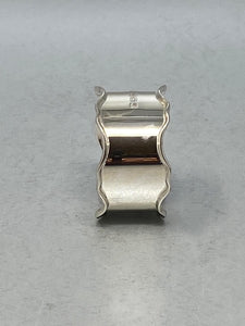 Sterling Silver Napkin Ring with Scalloped Edges