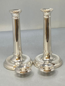 Pair of 8 inch/20 cms Sterling Silver Candlesticks