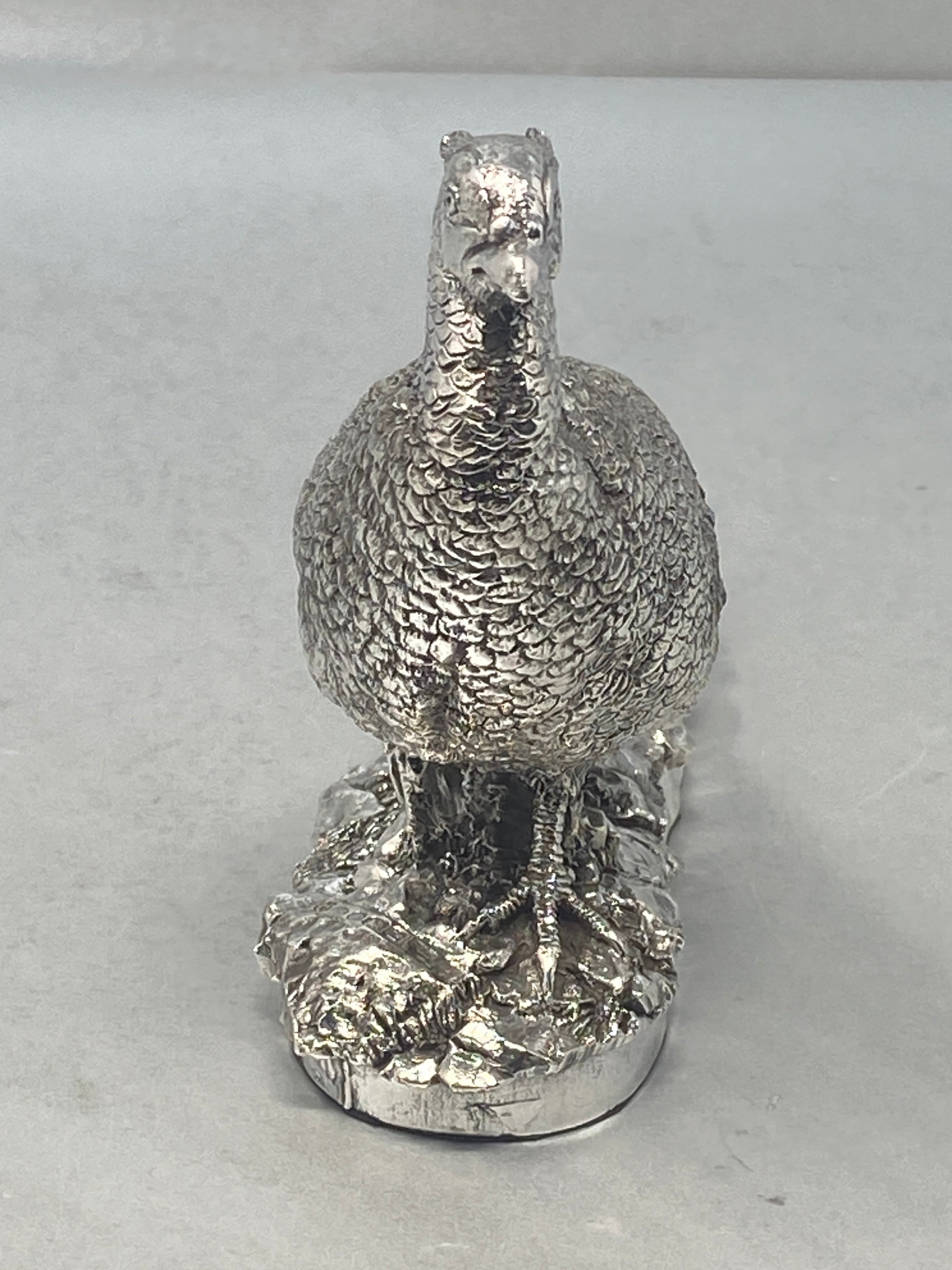 Sterling Silver Pheasant - full english hallmark