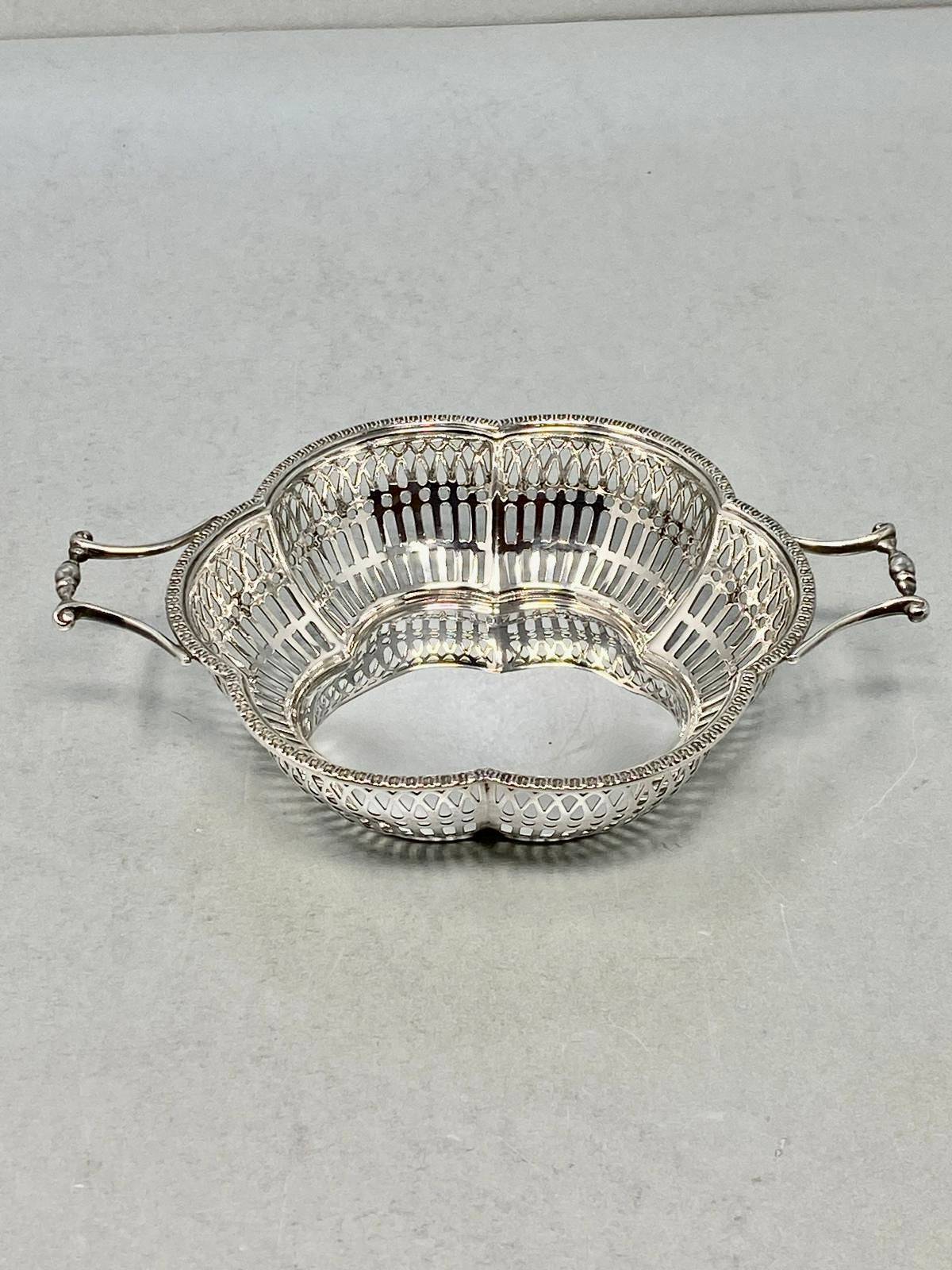 Antique Sterling Silver Pierced Sweet Dish