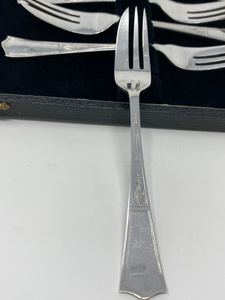 Antique Silver Plate Pastry Forks