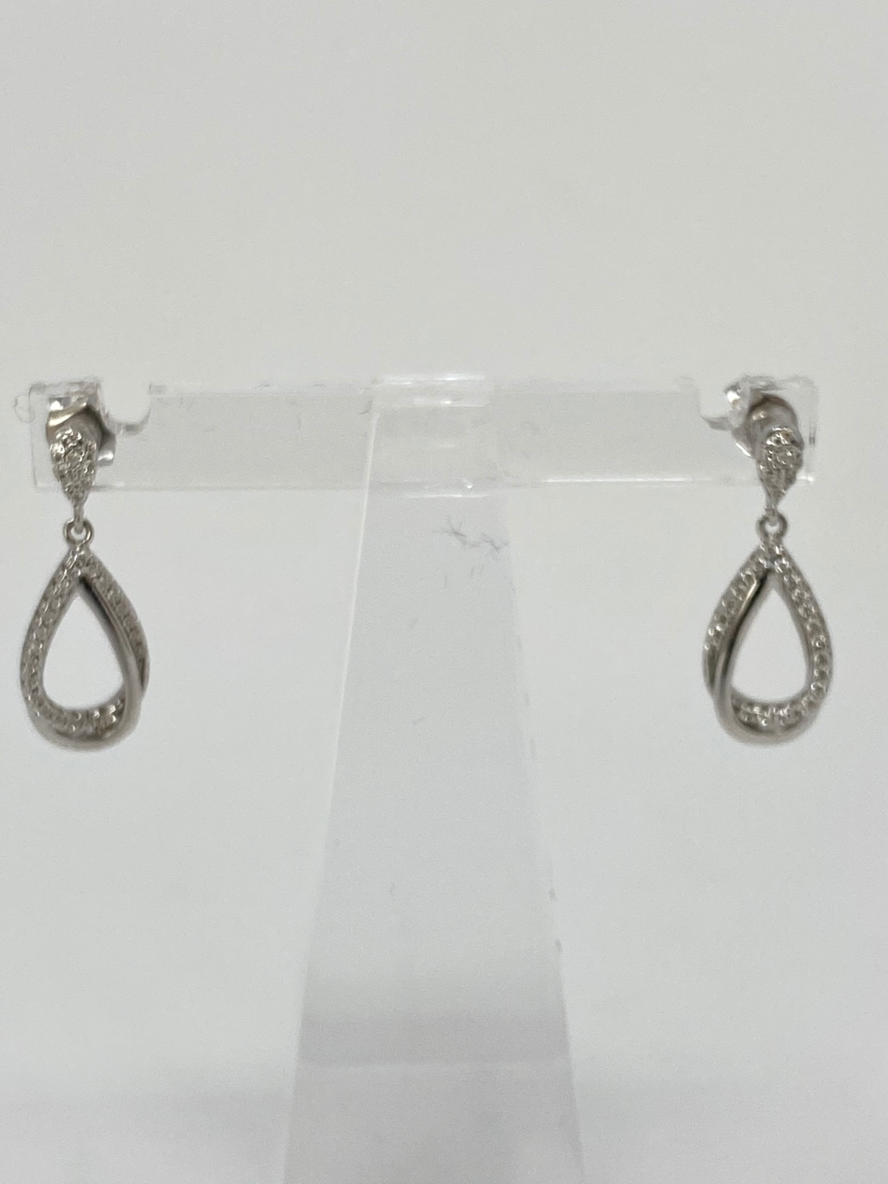 Silver and Cubic Zirconia Earrings