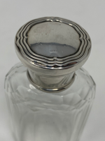 Load image into Gallery viewer, Antique Silver Dresser Bottle with Corked Lid
