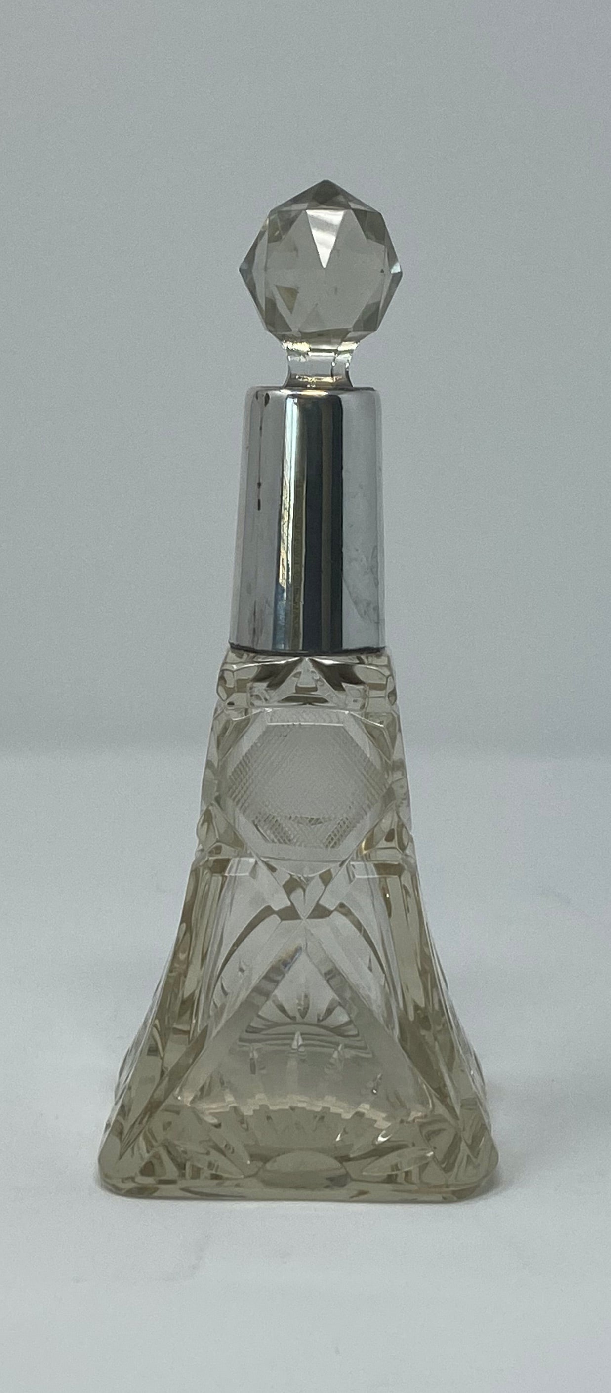 Silver and Glass Perfume Bottle