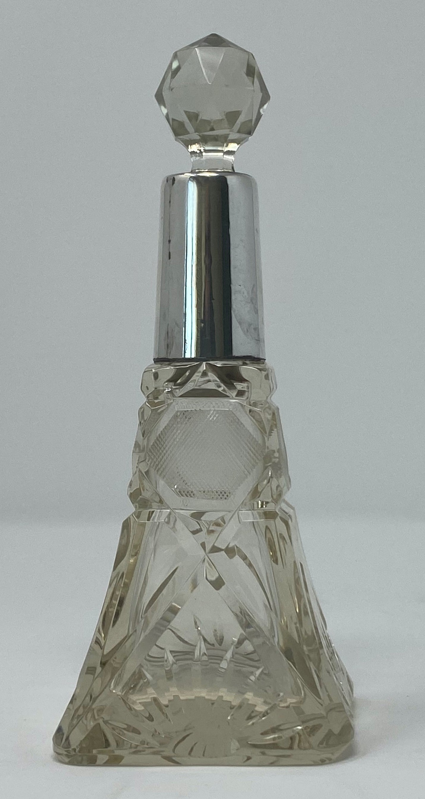 Silver and Glass Perfume Bottle