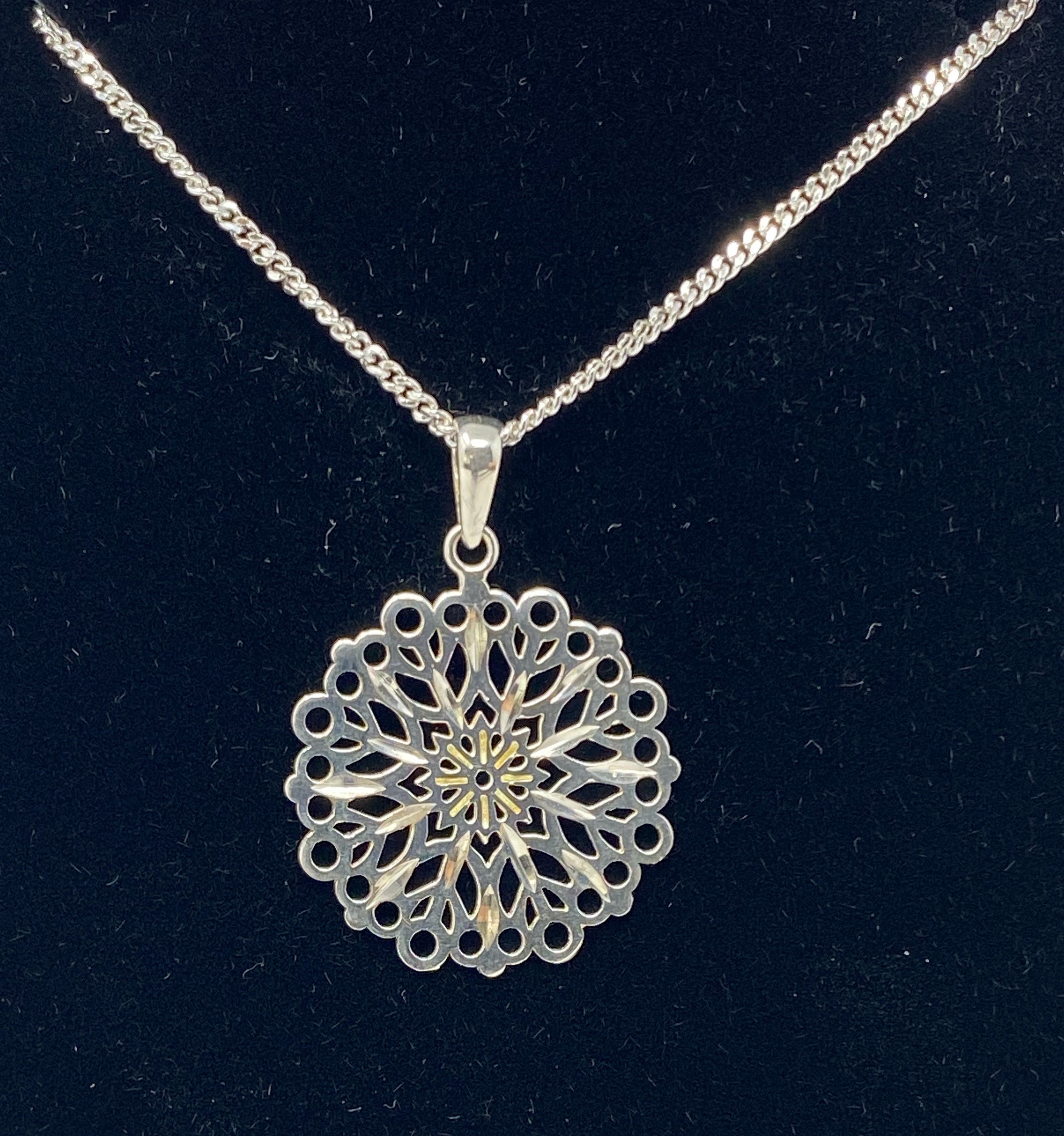 Silver Sunburst Necklace