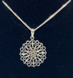 Load image into Gallery viewer, Silver Sunburst Necklace
