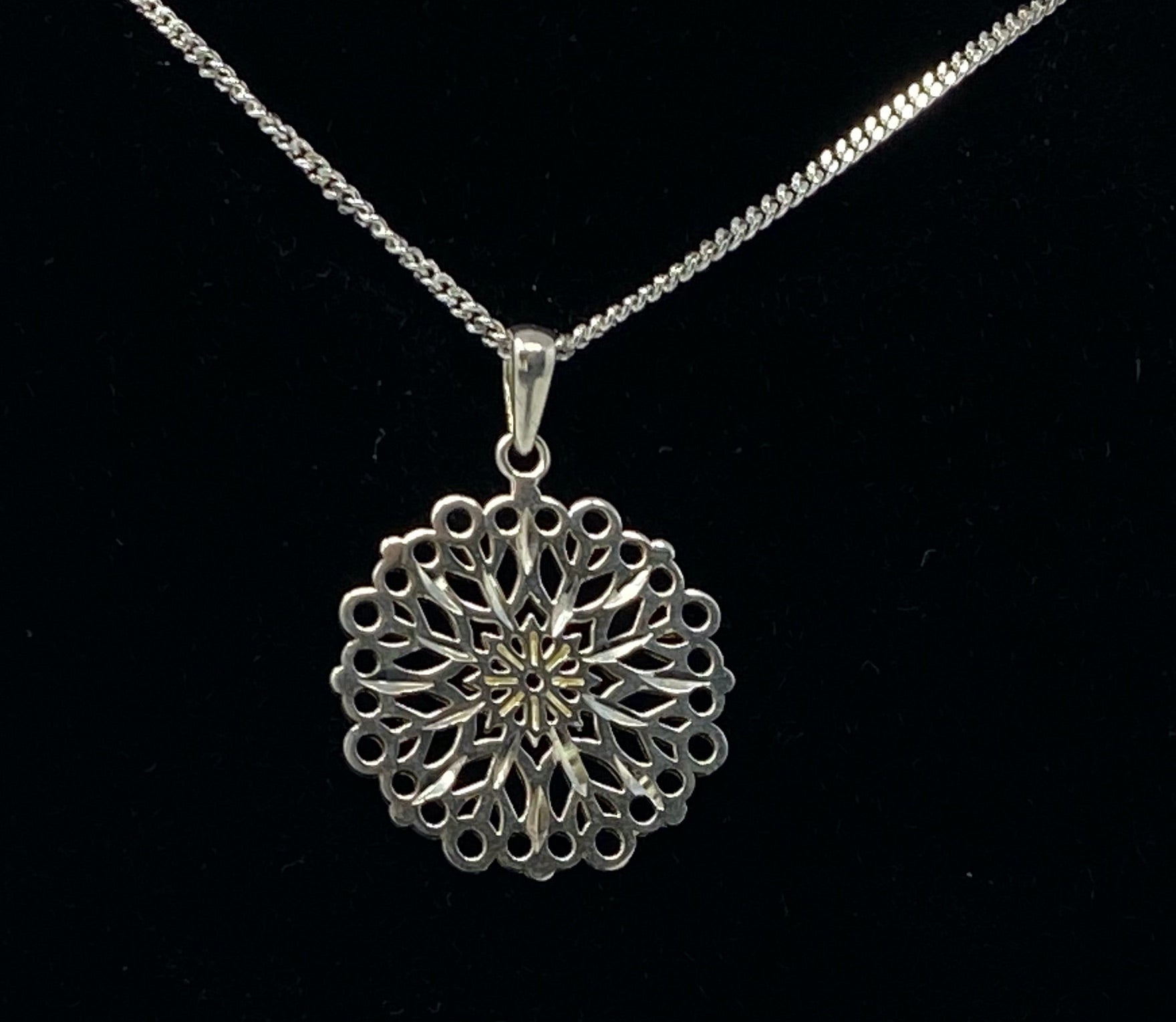 Silver Sunburst Necklace