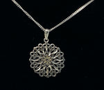 Load image into Gallery viewer, Silver Sunburst Necklace
