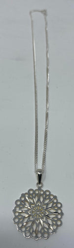 Load image into Gallery viewer, Silver Sunburst Necklace
