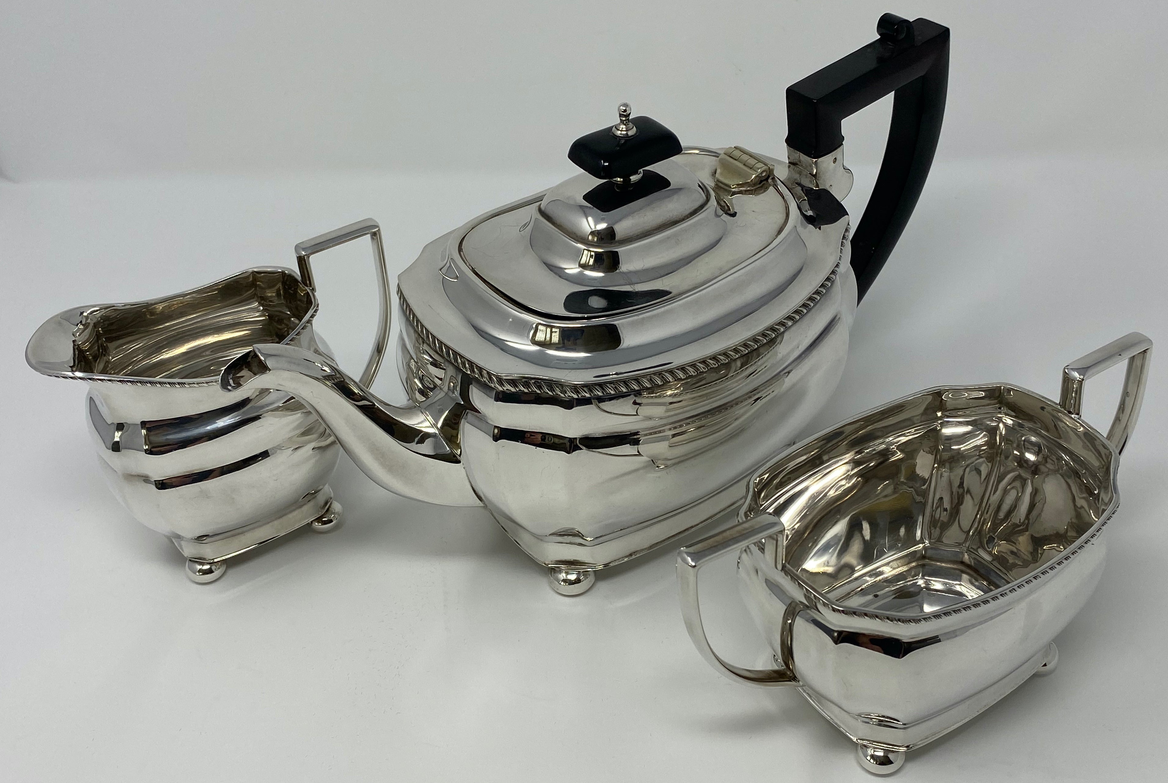 Silver Three Piece Tea and coffee Set