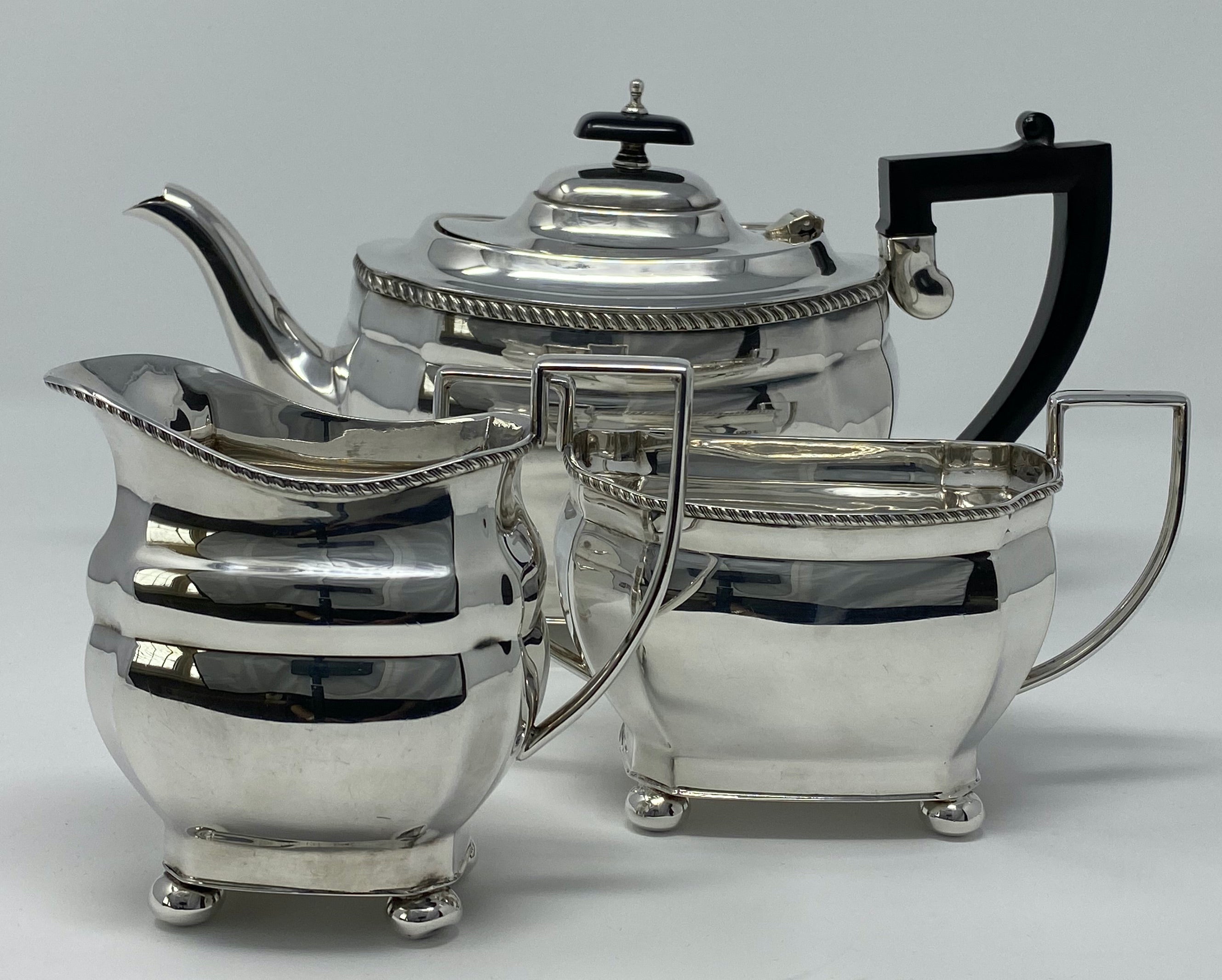 Silver Three Piece Tea and coffee Set