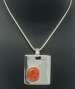 Load image into Gallery viewer, Silver and Zoisite Pendant on Snake Chain
