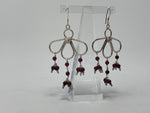 Load image into Gallery viewer, Silver and Garnet Cluster Earrings
