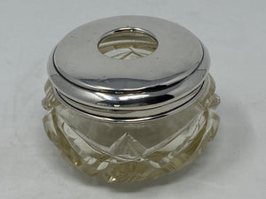 Antique Silver Dresser Jar