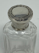 Load image into Gallery viewer, Antique Silver Dresser Bottle with Corked Lid
